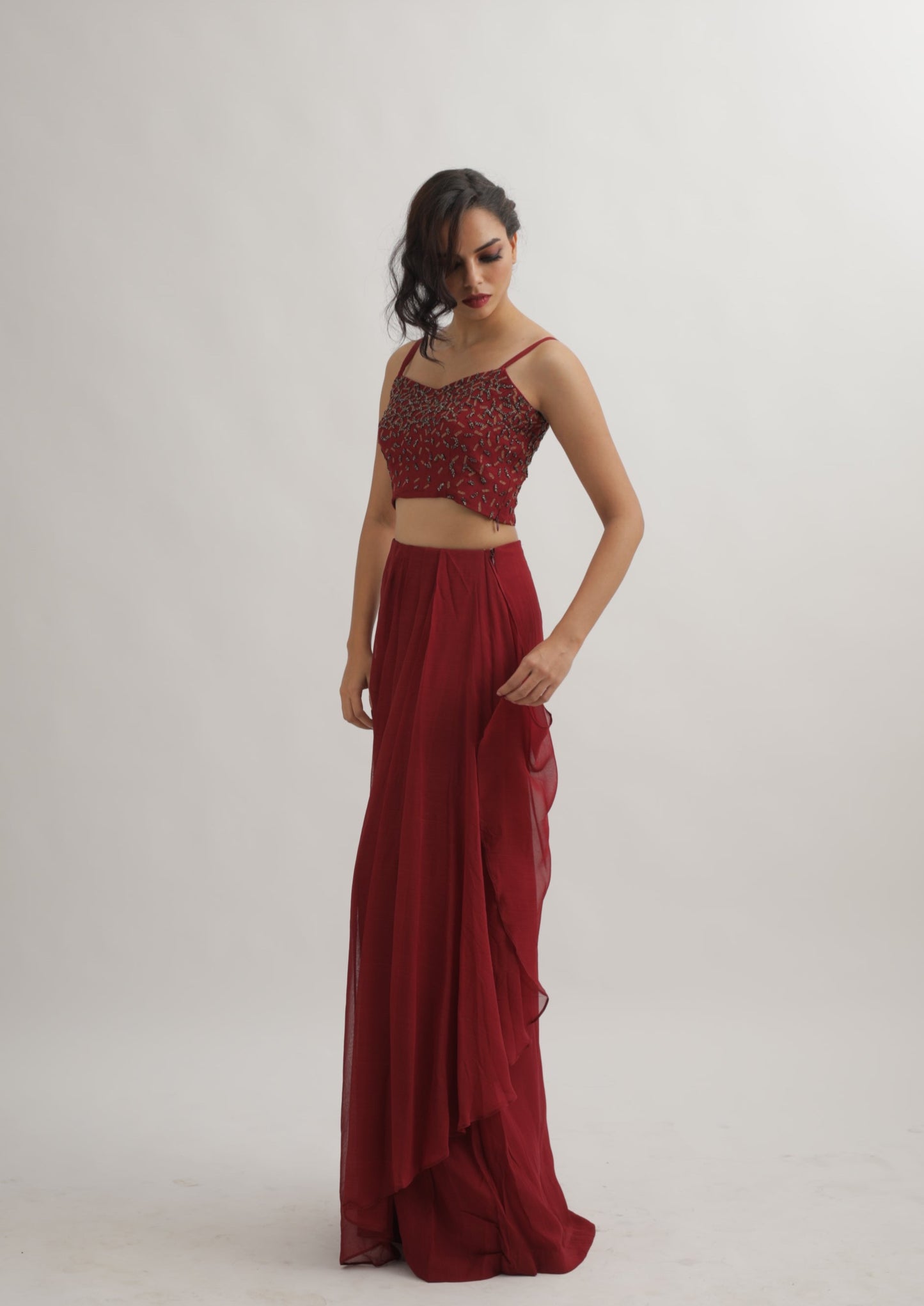 Droplets on Roses Co-Ord Wrap Set