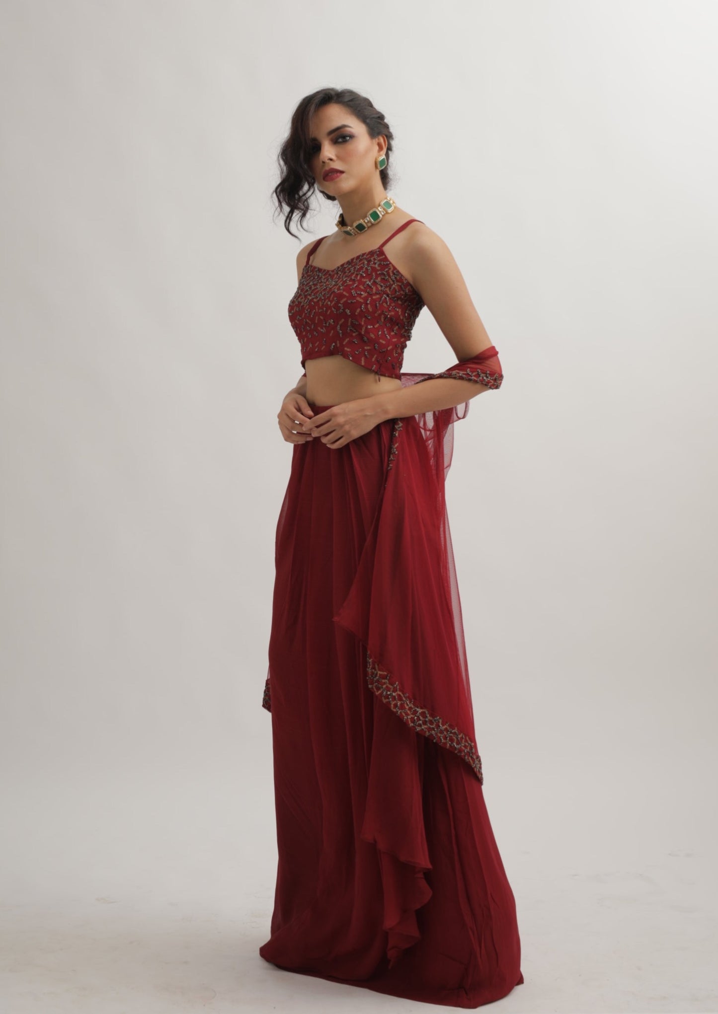 Droplets on Roses Co-Ord Wrap Set