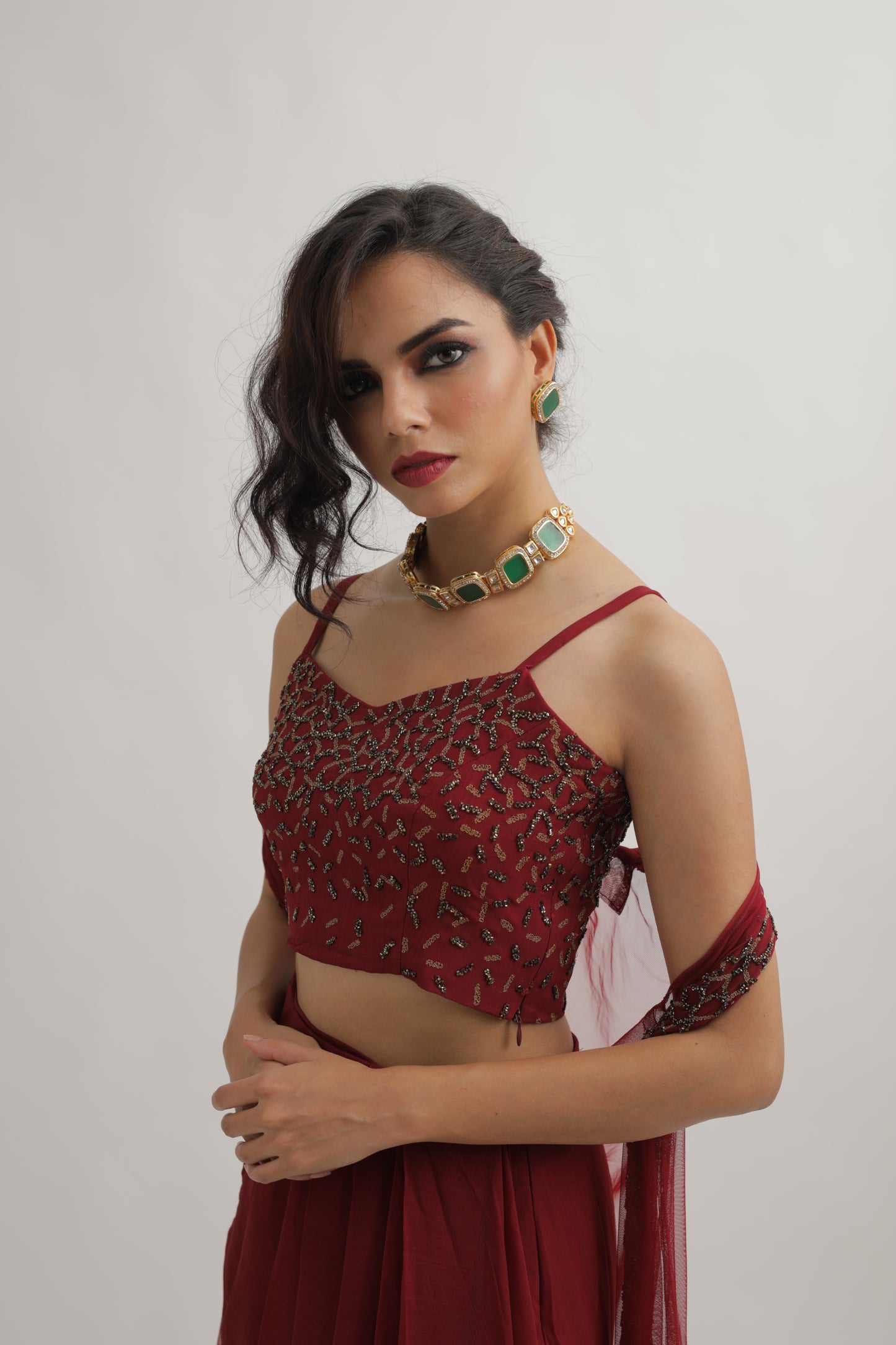 Droplets on Roses Co-Ord Wrap Set