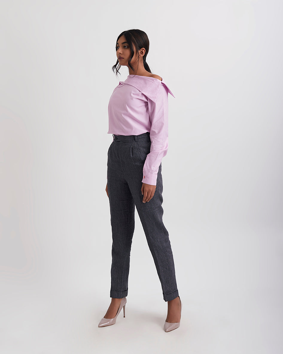 Lead Lady Grey Stripe Pants