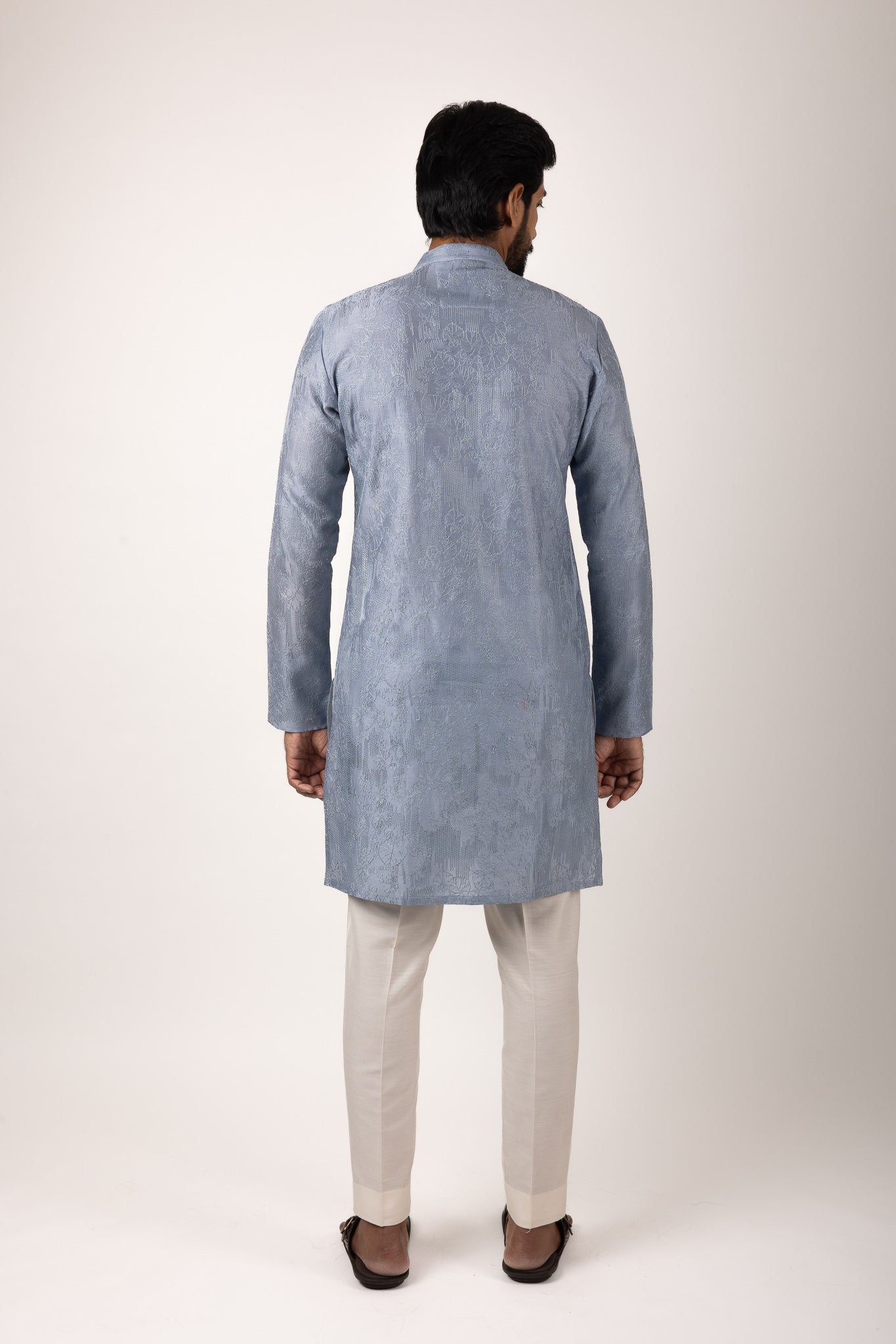 Gatsby Essential Embroidered Kurta (W.Blue)