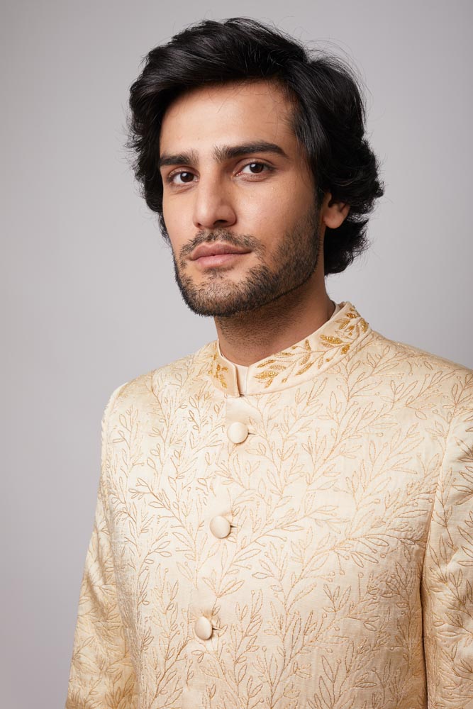 Huzi Embroidered Sherwani