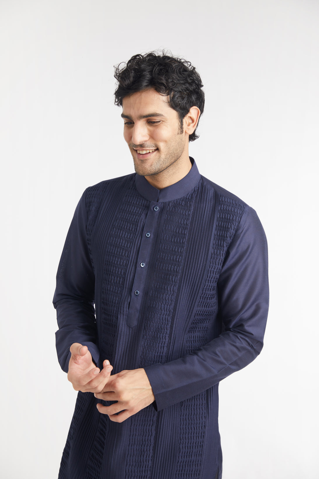 Ocean Wave-Tuck Kurta