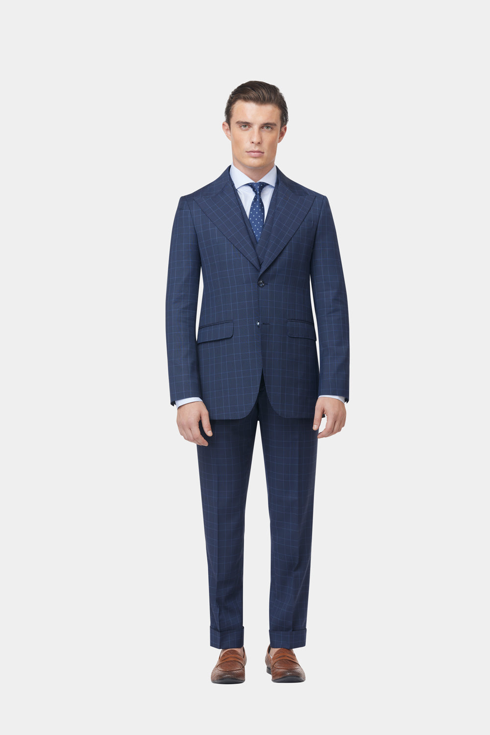Mid Blue Checked GC Select Suit