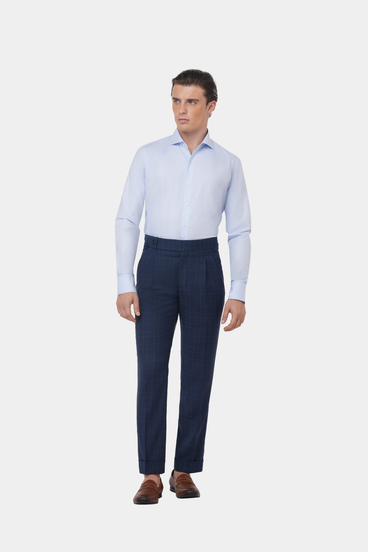Blue Plaid GC Dress Pant