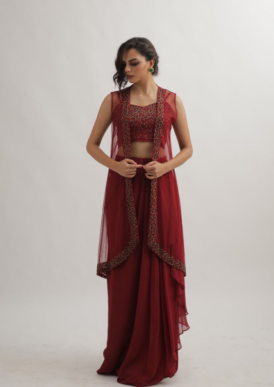 Droplets on Roses Co-Ord Wrap Set