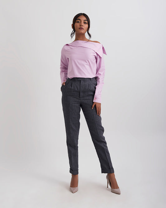 Crescent Turn Up Collar Shirt
