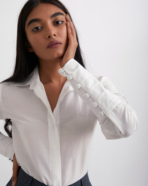 In Your Arms Broad Cuff Detail Shirt