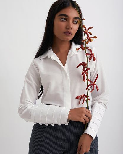In Your Arms Broad Cuff Detail Shirt