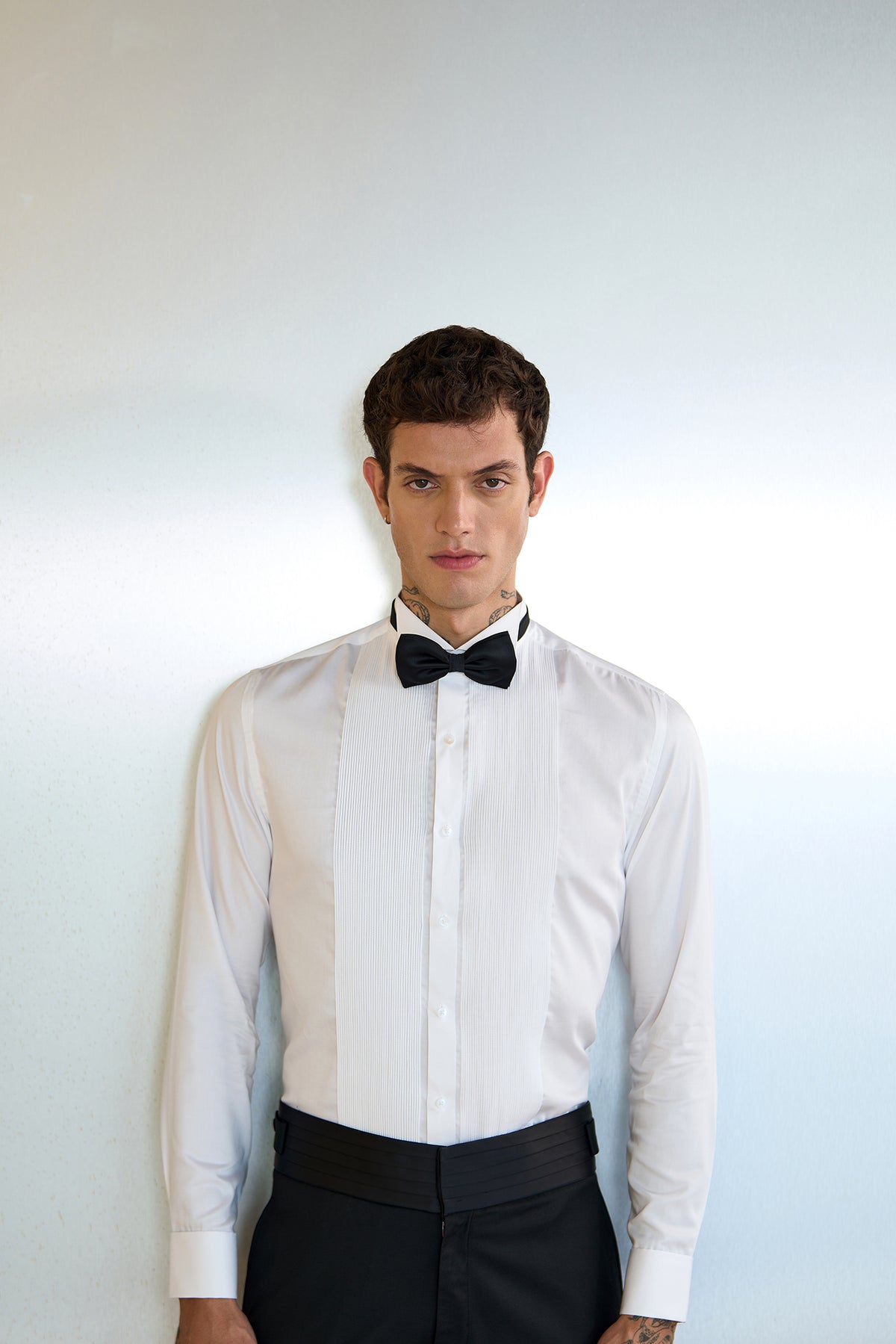 Aliph  Pintuck Tuxedo Shirt