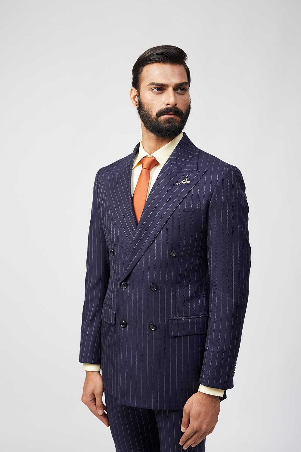 "YG1" DB Suit (Blue Chalk Stripe)