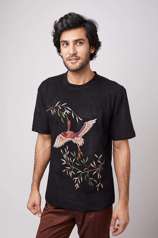 Red Crown Crane T-shirt