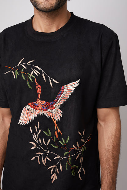 Red Crown Crane T-shirt