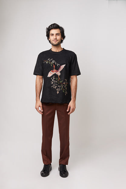 Red Crown Crane T-shirt