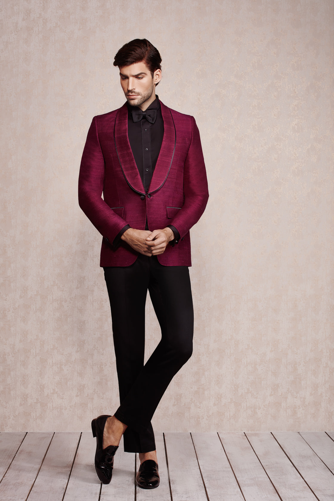 Raw Silk Tuxedo Butterfly Curve (delete)
