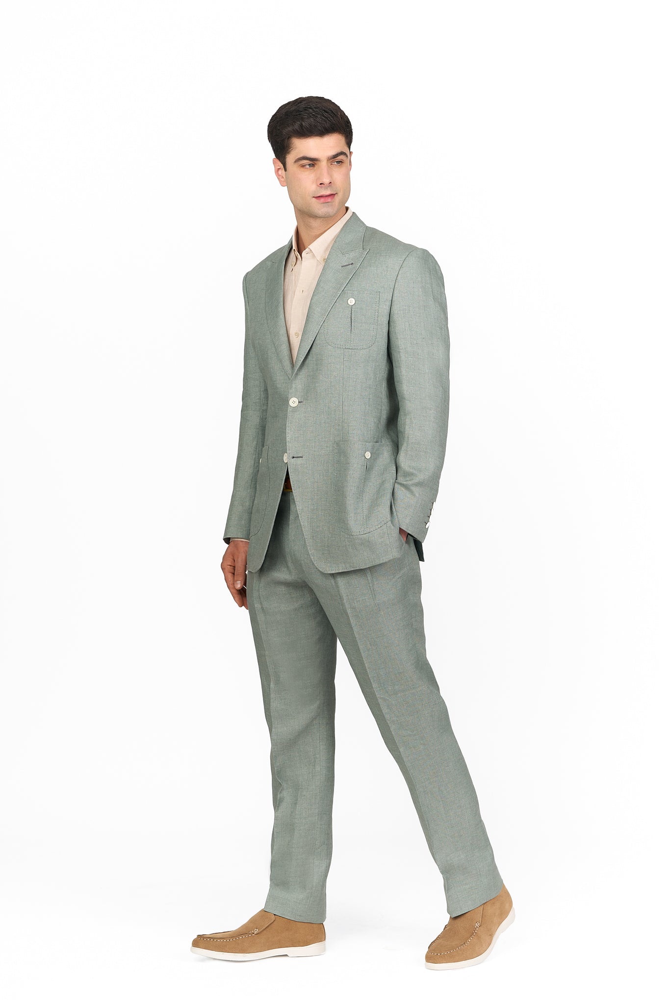 Sage Green Linen Jacket