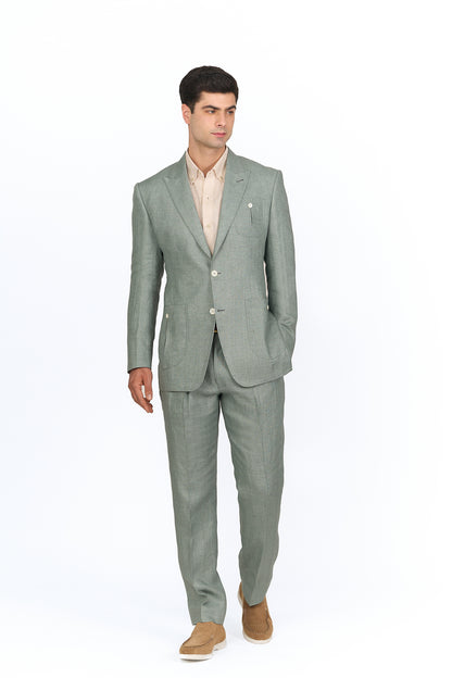 Sage Green Linen Suit