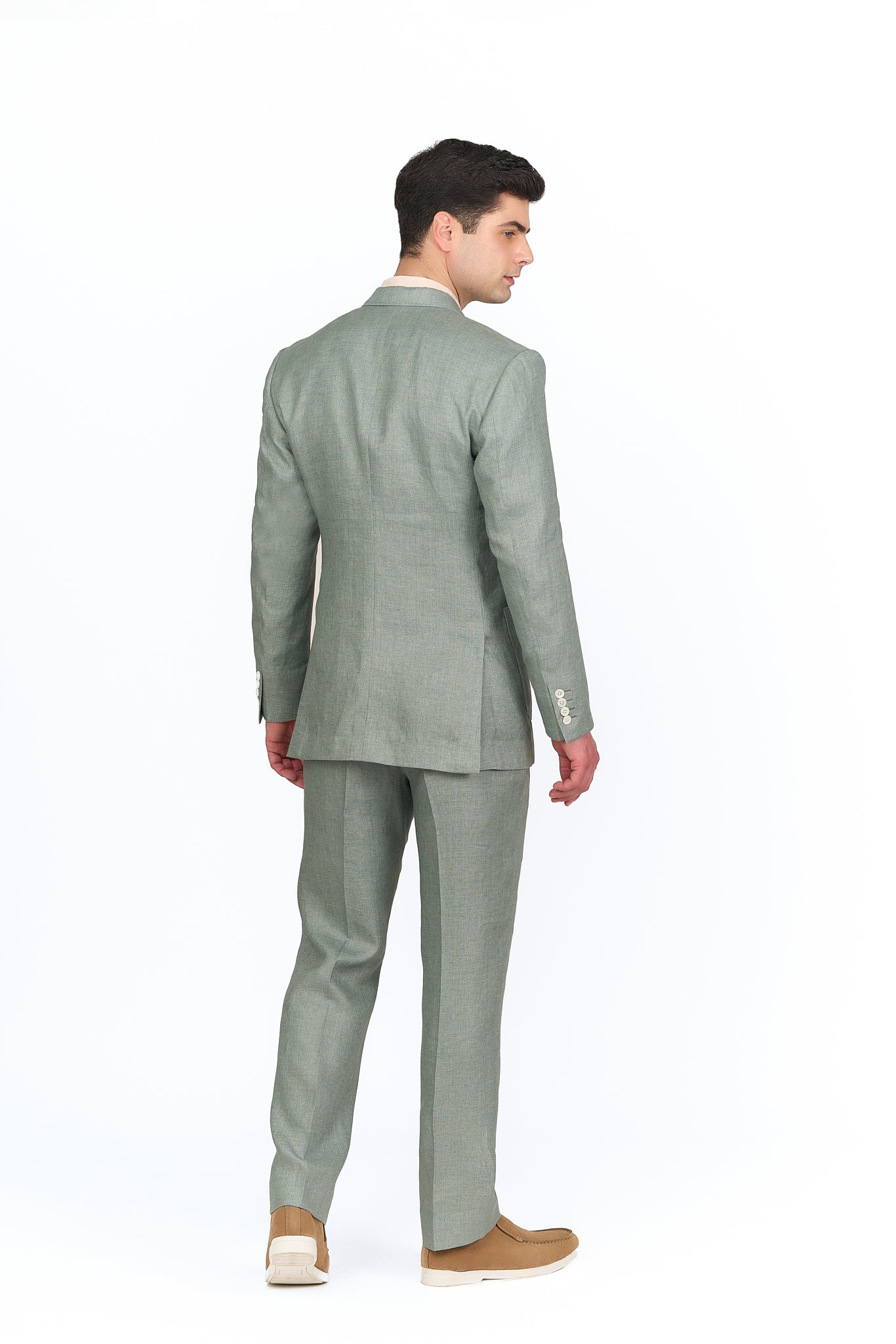 Sage Green Linen Suit