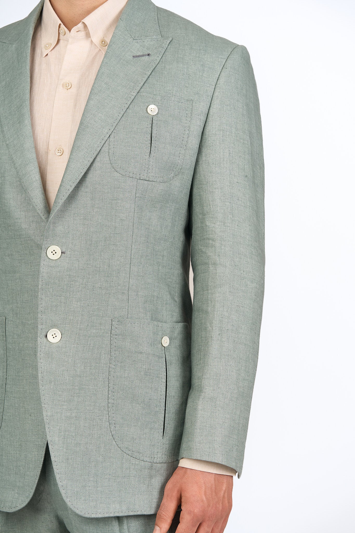 Sage Green Linen Suit