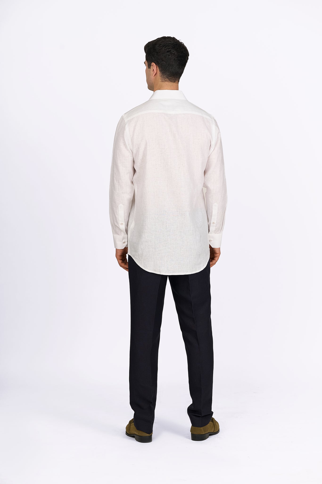 White Linen Utility Shirt