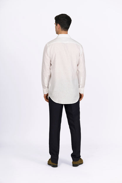 White Linen Utility Shirt