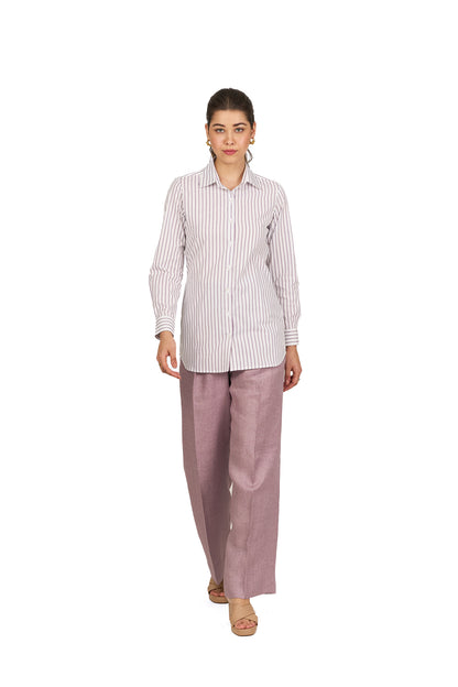 Striped Cotton Slim Fit Shirt