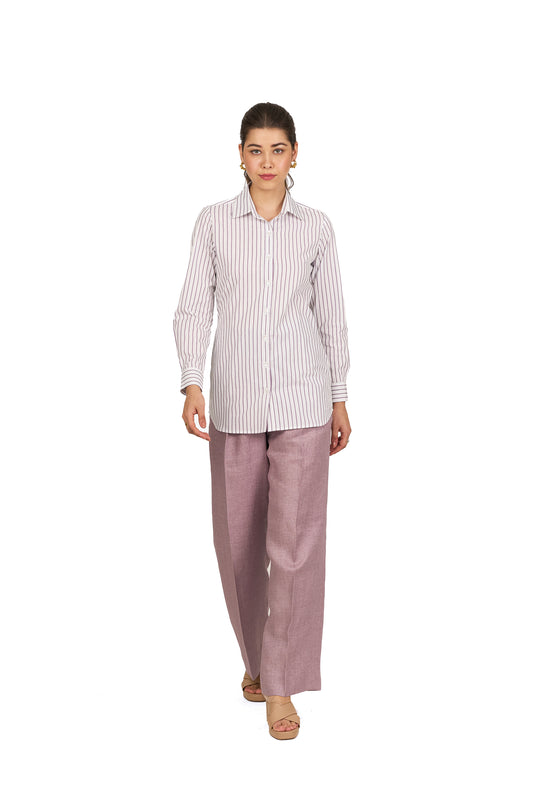 Striped Cotton Slim Fit Shirt