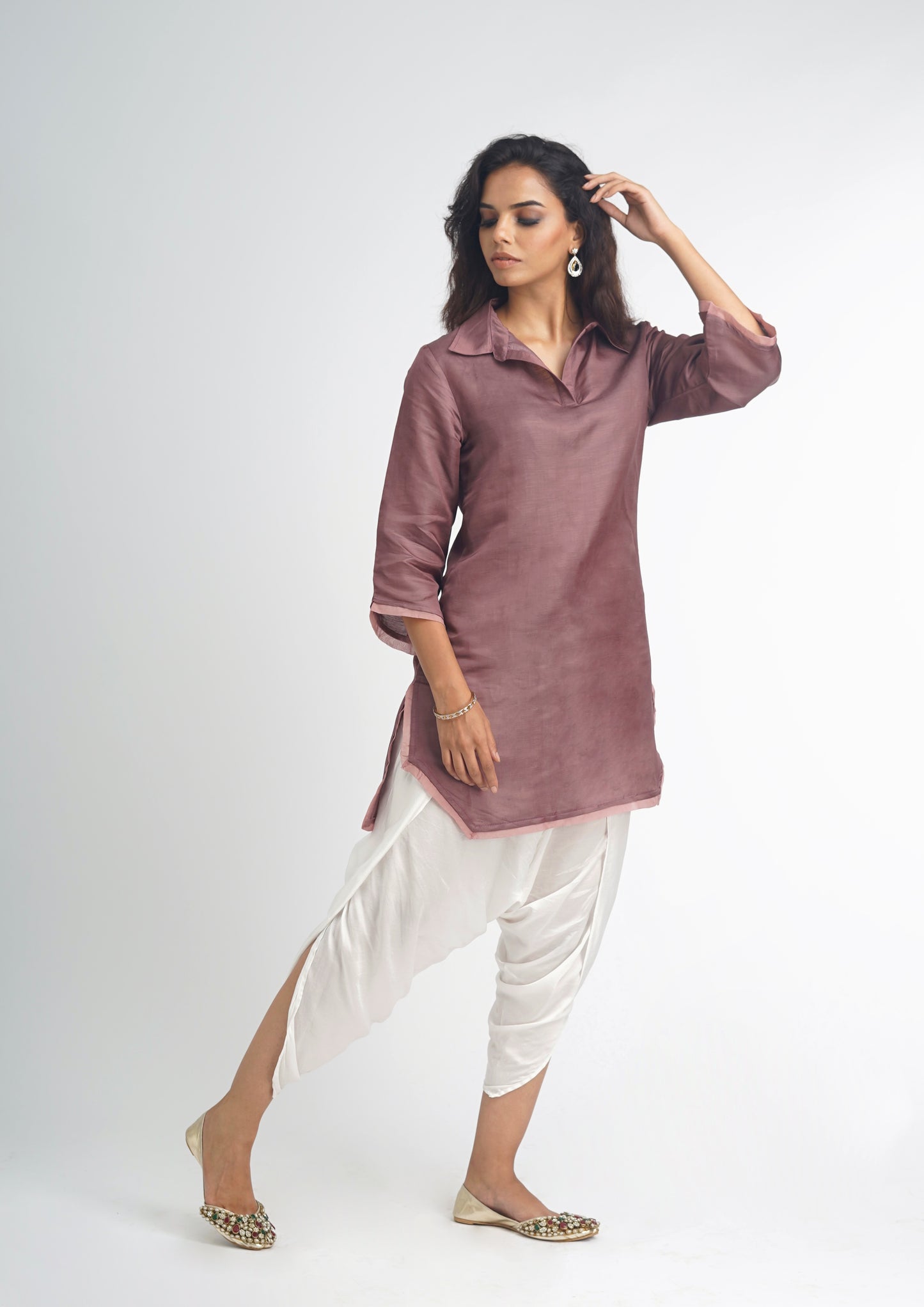 AAJ-MAUVE 2pc KURTA SET