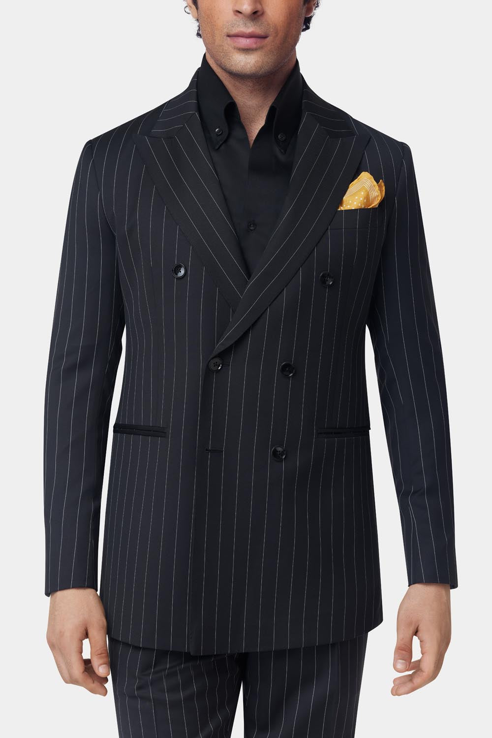 GC Select Dark Grey Chalk Striped Suit | Gatsby Collection