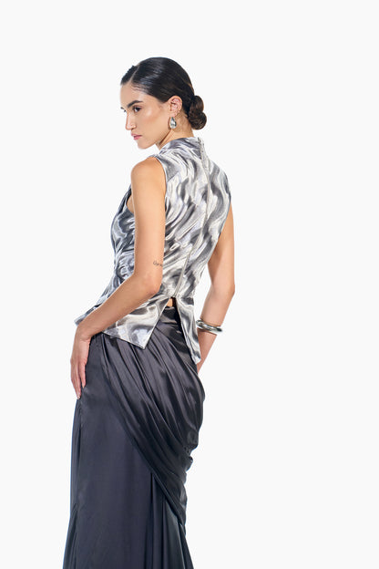 Mercury Draped Skirt