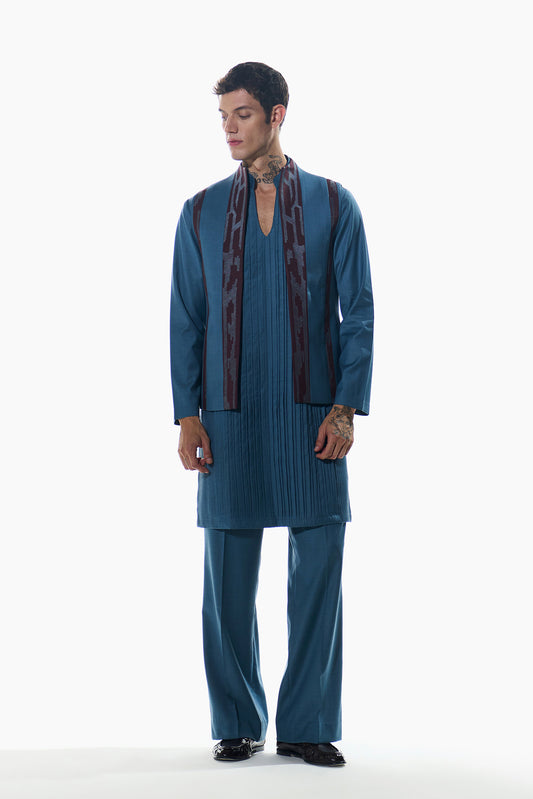 Cobalt Panel Waistcoat