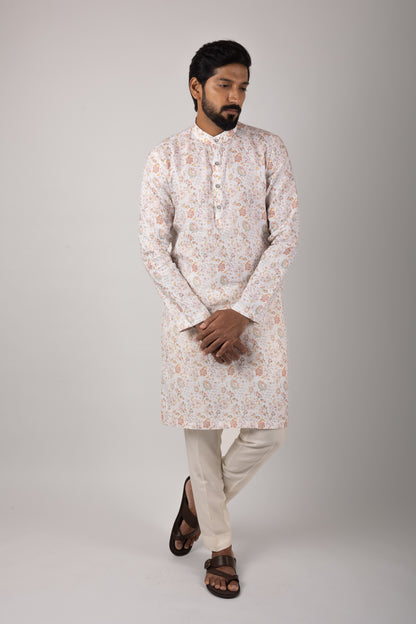Gatsby Essential Printed Kurta (Pastel)
