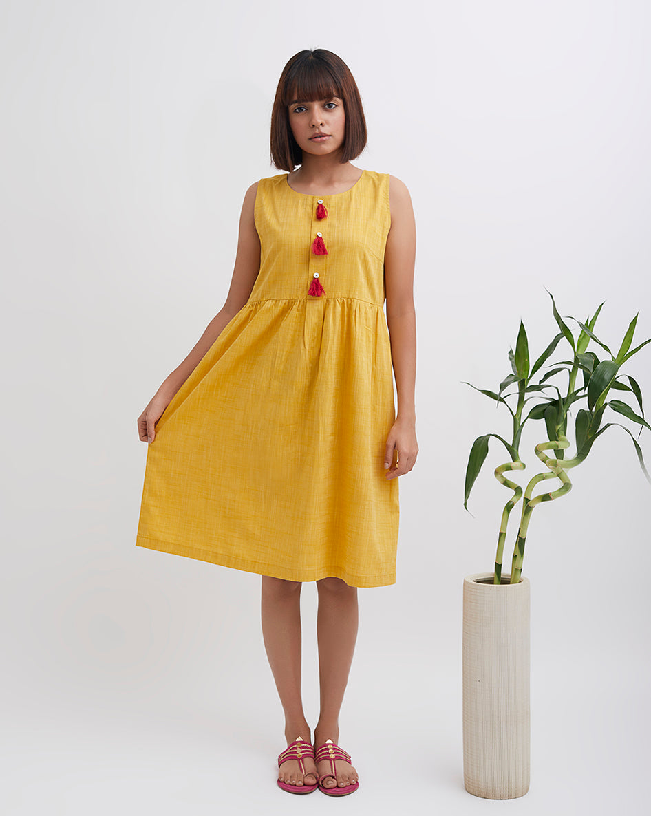 Marigold Tassel Dress