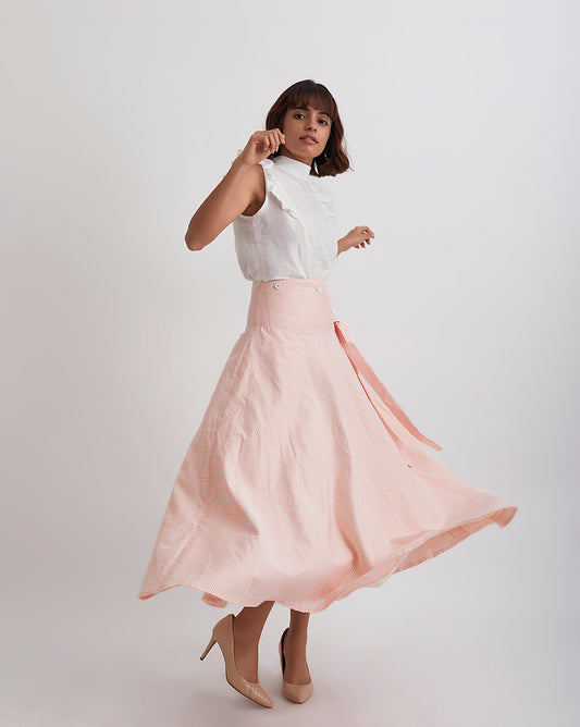 PEACHES 'N CREAM  High Waisted Skirt