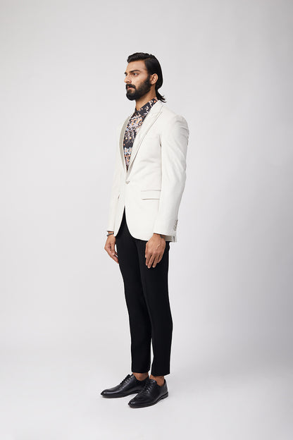 Yugen SB Velvet Suede Blazer (Ivory)