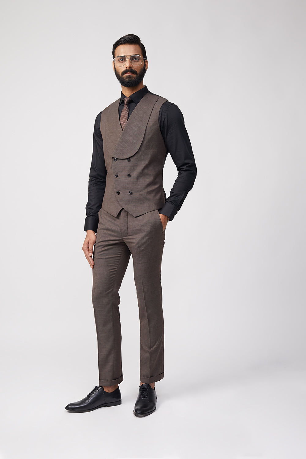 "Yugen" 3Pc Suit (Brown)