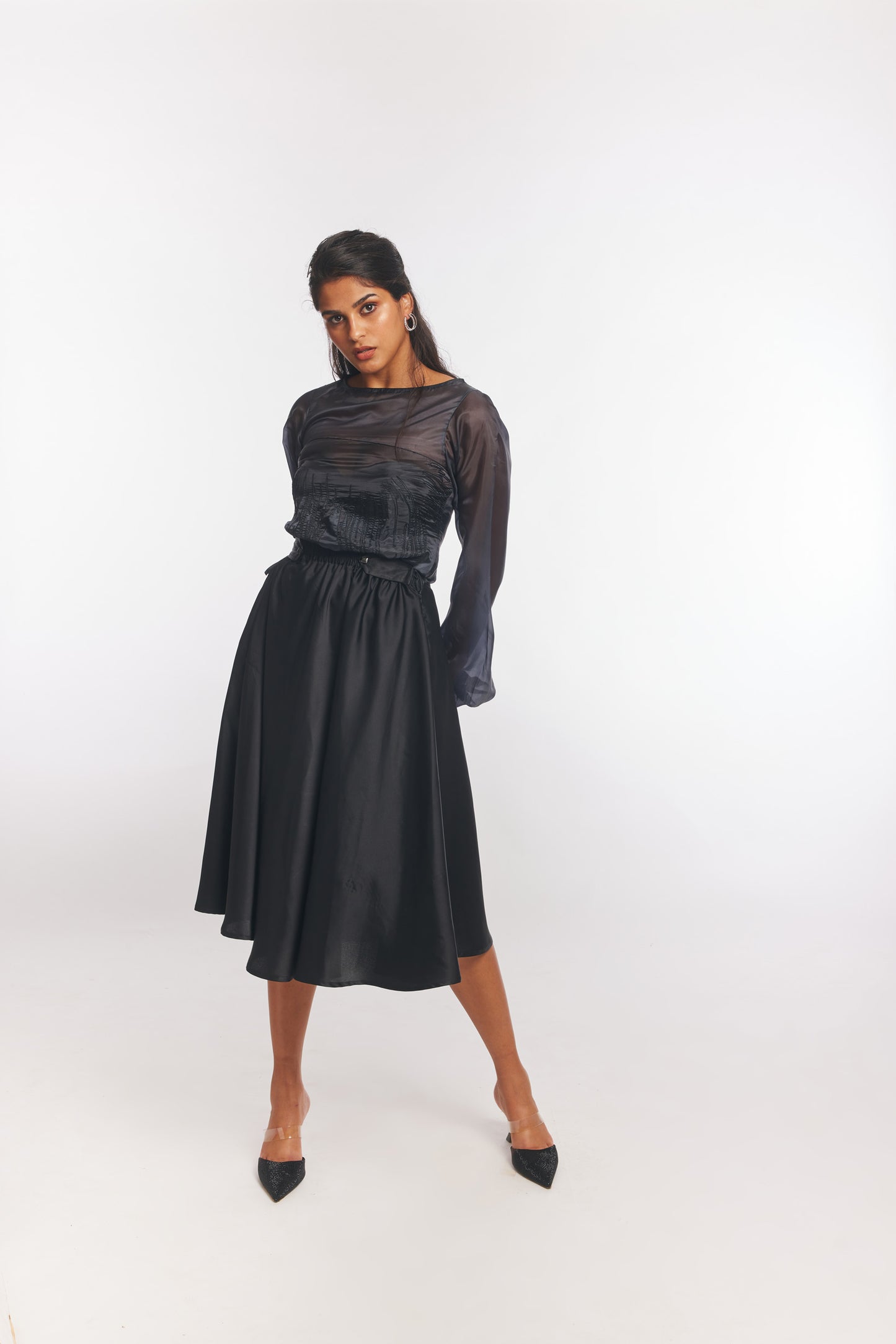 Fleur Noir Blouse