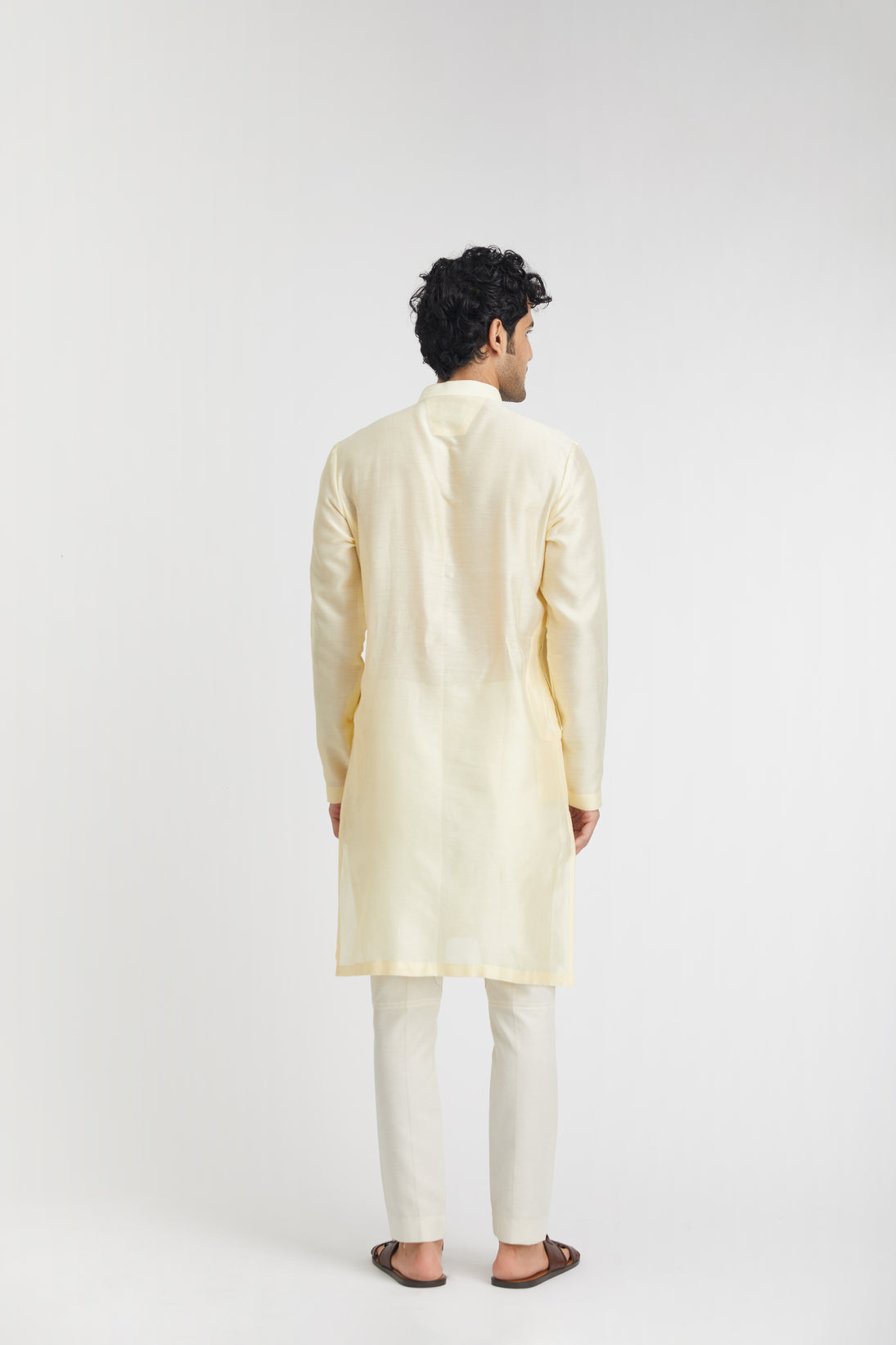 "Opulence" Chanderi Cotton Kurta (yellow)