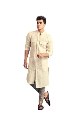 SSF Asymmetric Linen Kurta